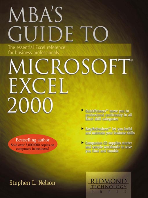 Cover image for MBA’s Guide to Microsoft Excel 2000